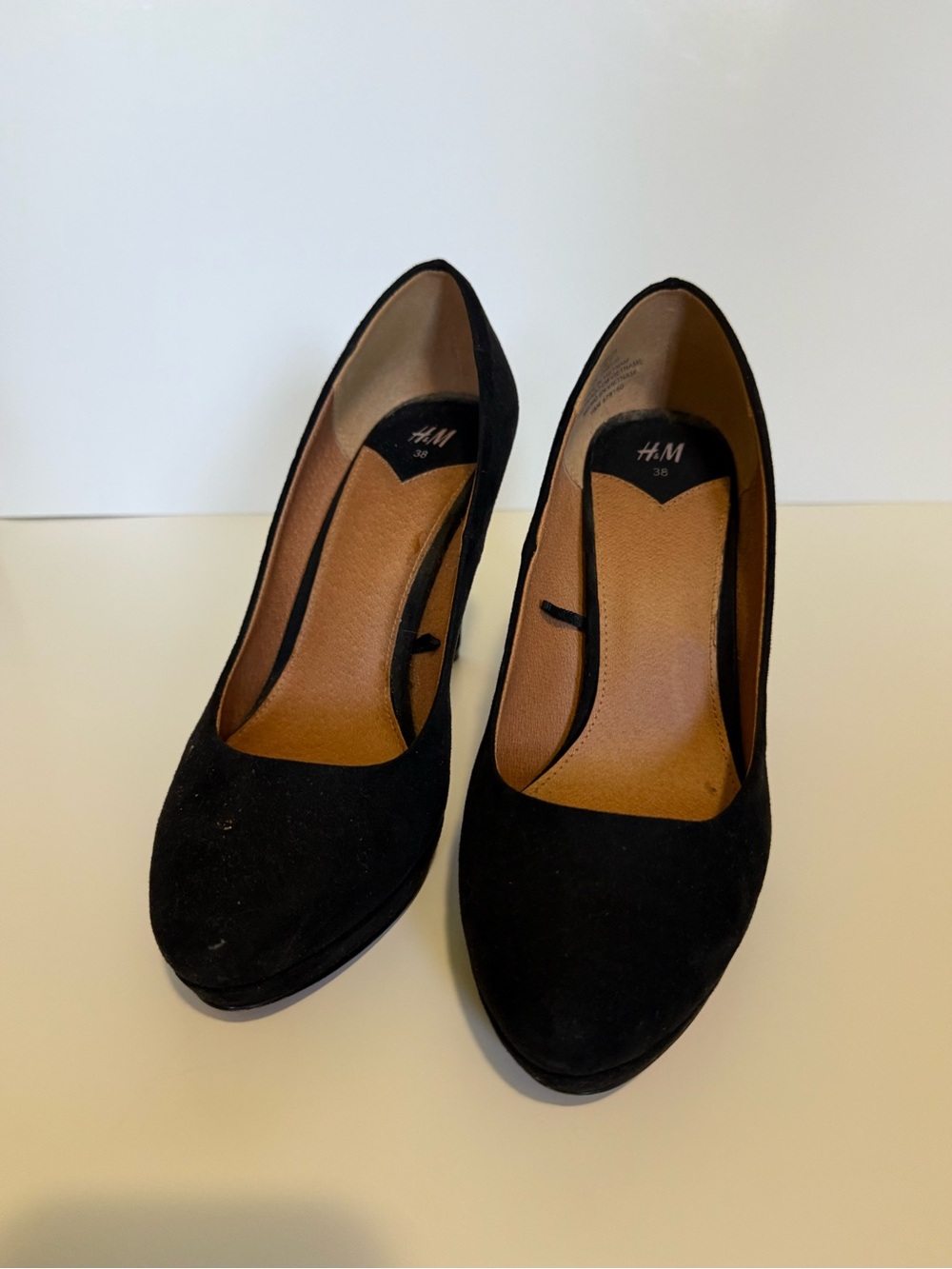 H&M Black Suede-Look Pump Heels